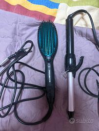 Spazzola lisciante e ferro per boccoli