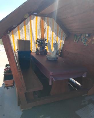 Gazebo in legno massicio abete 
