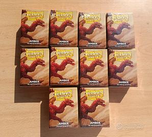 Dragon Shield Matte 10x100 Sleeves "Amber" Bustine
