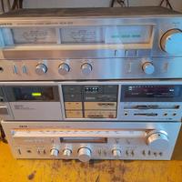 Denon Akay Sanyo ampli radio cassetta