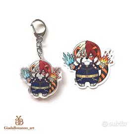 Portachiavi e adesivo Todoroki My Hero Academia