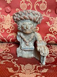 Antica scultura statua terracotta arte precolombia