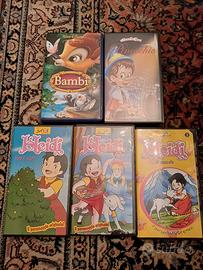 Videocassette VHS cartoni animati