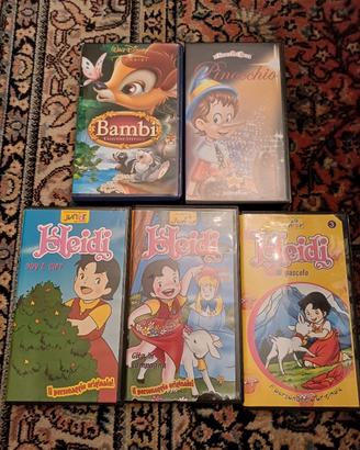 Videocassette VHS cartoni animati