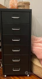 Cassettiera Helmer ikea nera