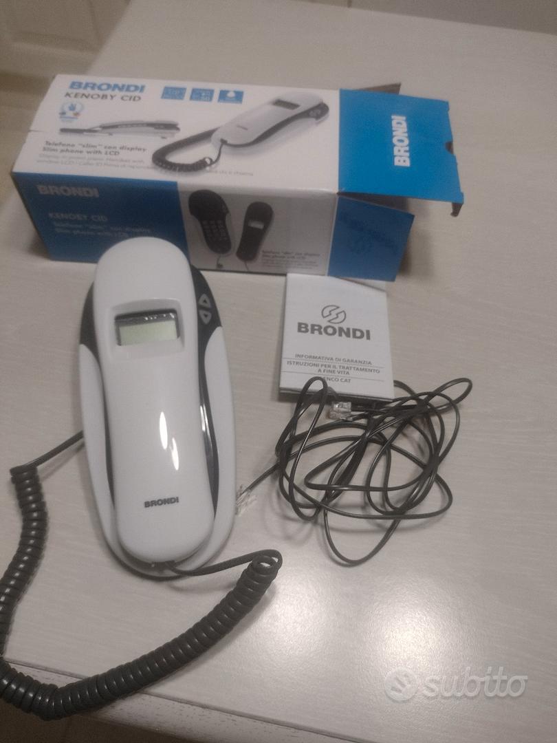 Telefono Fisso Con Filo Bravo 90 LCD Brondi Bianco - 8