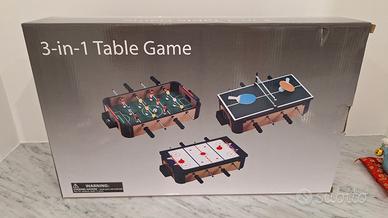 bigliardino da tavolo 3 in 1