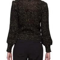 Maglione nero con fibra metallo oro tg.XL - Kocca