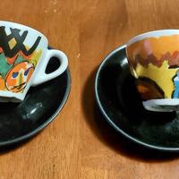 Coppia tazzine caffè  artistiche