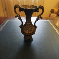 Porta vaso anfora Vintage nani 70 in ottone