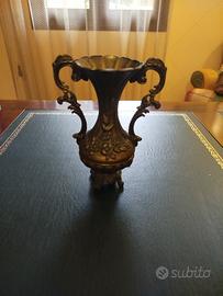 Porta vaso anfora Vintage nani 70 in ottone