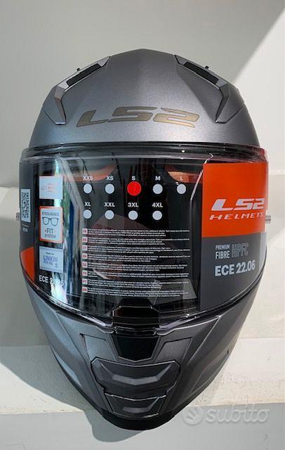 CASCO INTEGRALE LS2 FF811 VECTOR II FIBRA SOLID MATT BLACK DOPPIA