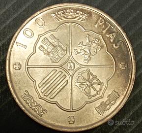 100 Pesetas in argento 1966