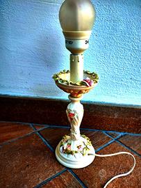Lampada abat-jour vintage Ceramica Capodimonte