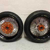 Cerchi 17 Excel Faba motard ktm GOMMATI NUOVI