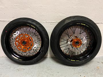 Cerchi 17 Excel Faba motard ktm GOMMATI NUOVI