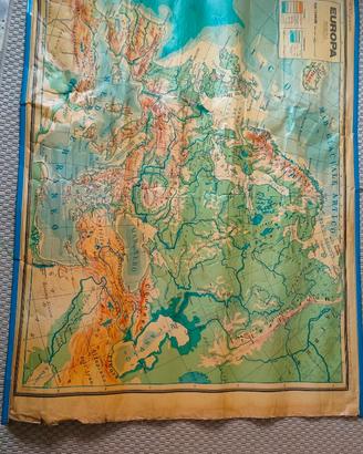 Cartina geografica vintage europa