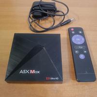 A5X MAX Android TV con telecomando