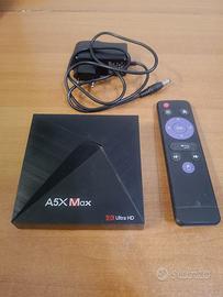 A5X MAX Android TV con telecomando