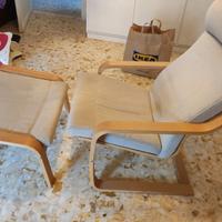 Poltrona  con poggiapiedi
