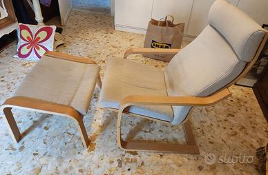 Poltrona  con poggiapiedi