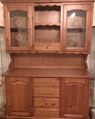 credenza cristalliera rustica 