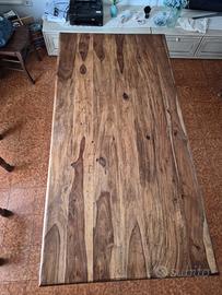 tavolo in legno e ferro battuto