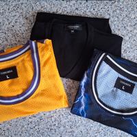 3 Canotte Terranova L Gialla, Blu Fulmini e Nera