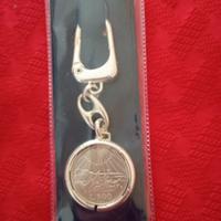 (DANTE) PORTACHIAVI CON 500 LIRE ARGENTO