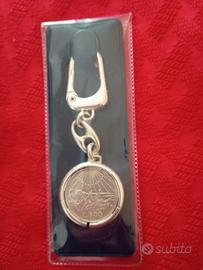 (DANTE) PORTACHIAVI CON 500 LIRE ARGENTO