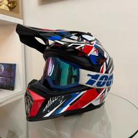 Casco da cross LS2 + maschera cross 100%