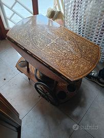 carrello antico per liquori 