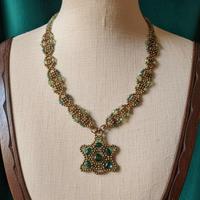 Collana d'epoca vintage ciondolo artigianale