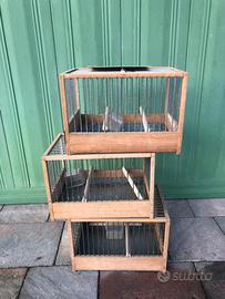 Gabbie per uccelli con sbarre inox