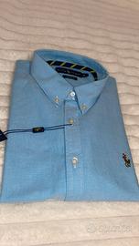 Ralph Lauren Pony Oxford Camicia Uomo M Turchese