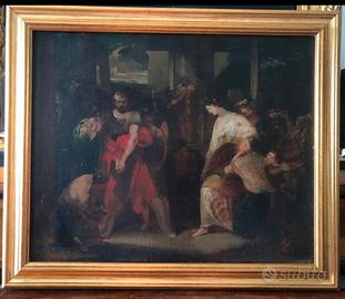Dipinto olio su tela “ La supplica di Volumnia  e