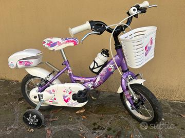 Bici Bambina 12 Pollici con Rotelle