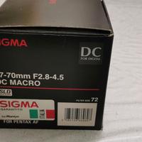 Ottica Sigma DC 17-70 + filtro UV