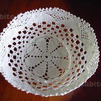 Portapane in pizzo inamidato del tardo Ottocento