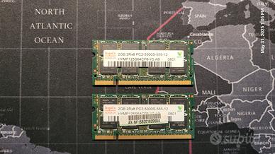 RAM Hynix 4GB DDR2 667MHz (2x2GB)  per Notebook
