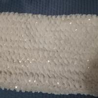 sciarpa color panna con paiet