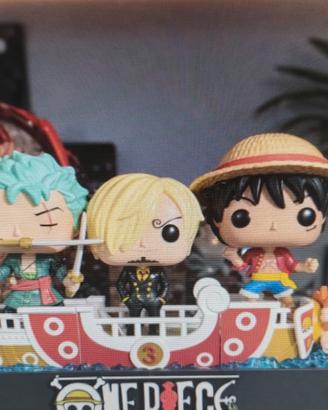 base per  barca e personaggi One piece 