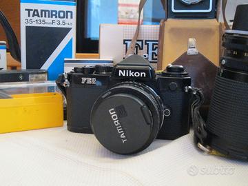 Nikon FE2 Blak + zeiss ikoflex
