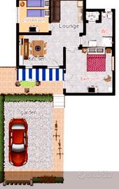 App.to giardino p.auto Ostia Centro Intr.indipend