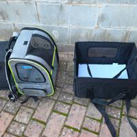 accessori per cani zaino e  alloggio per auto 
