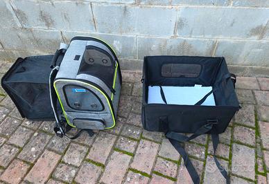 accessori per cani zaino e  alloggio per auto 