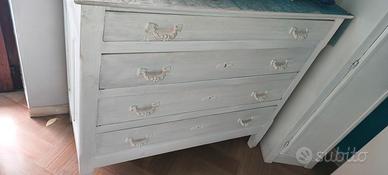 mobile shabby chic legno riverniciata 