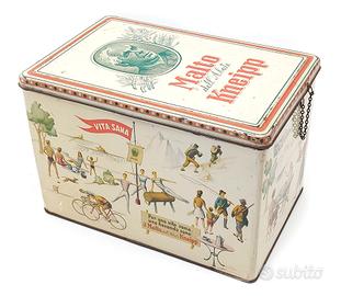 Scatola latta malto abate Kneipp con catenella