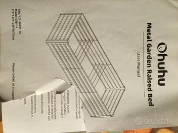 Fioriera rialzata da giardino