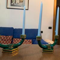 Coppia di eleganti candelabri  francesi Art deco